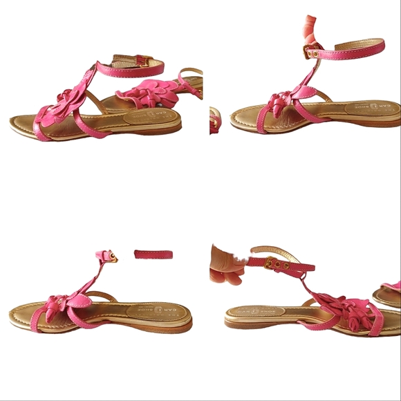 The Original Car Shoe by Prada Pink Floral Leather Sandals - Picture 9 of 12